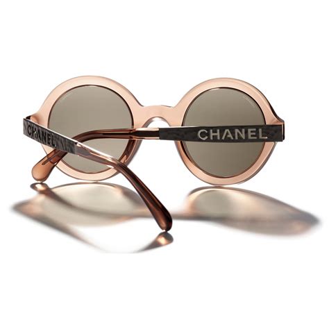 chanel signature circle sunglasses|chanel brown round sunglasses.